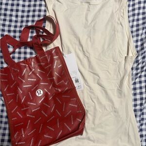NWT lululemon athletica Wundermost Cream Tank Medium